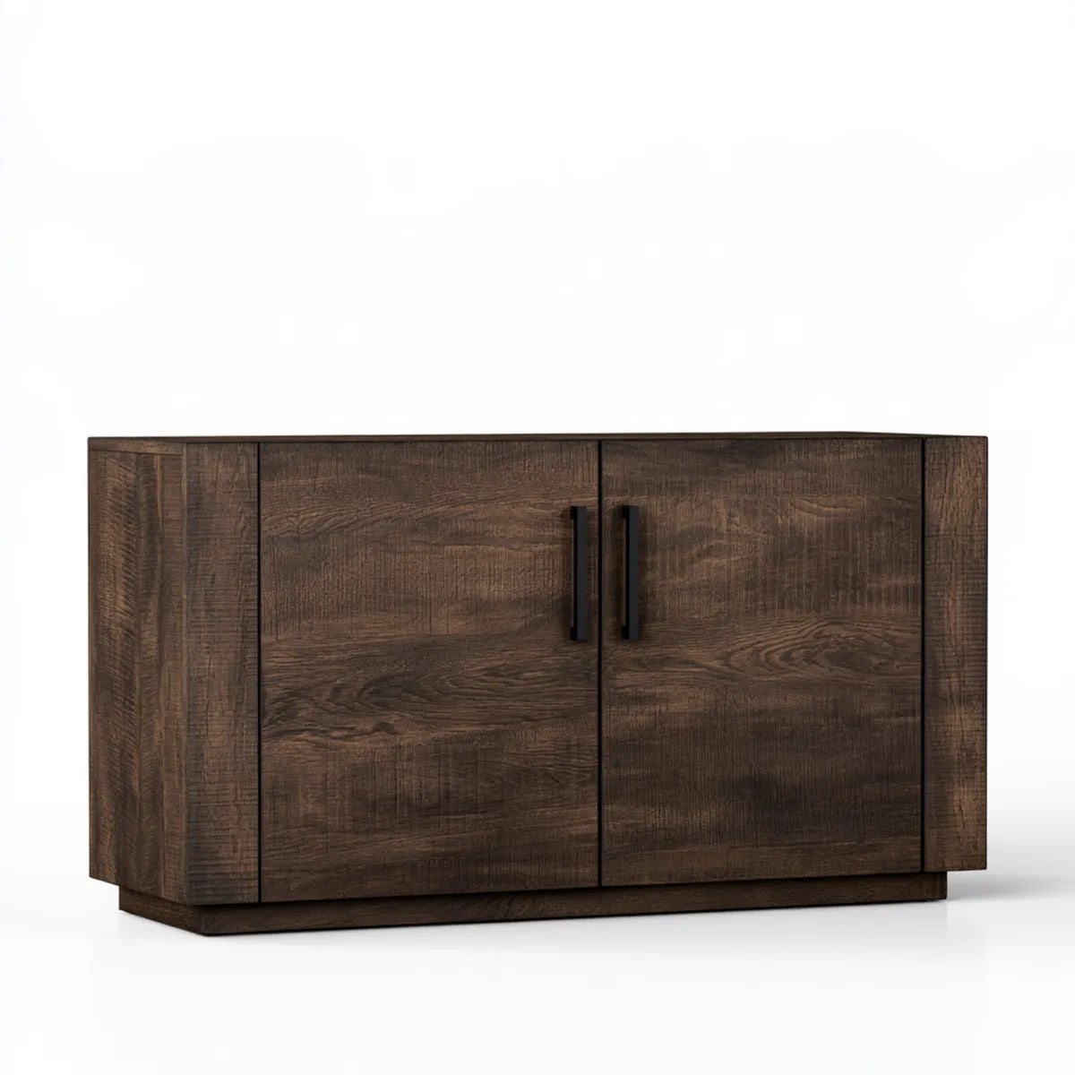 47.2 in Dark Brown Engineered Wood TV Stand Storage Cabinet with 2 Doors, 47.2 x 15.7 x 29.5 in